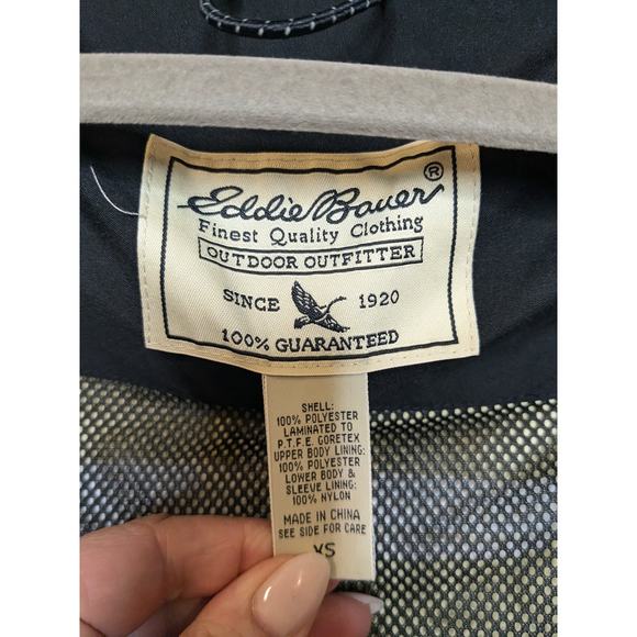 VINTAGE 90's Y2K EDDIE BAUER Gore-tex Men's Size XS Raincoat Gray - Picture 4 of 13